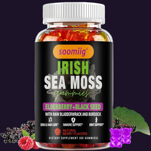 Soomiig Irish Sea Moss Gummies – 102 Nutrients for Joint, Skin, Heart & Immune Support