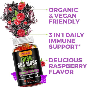 Soomiig Irish Sea Moss Gummies – 102 Nutrients for Joint, Skin, Heart & Immune Support