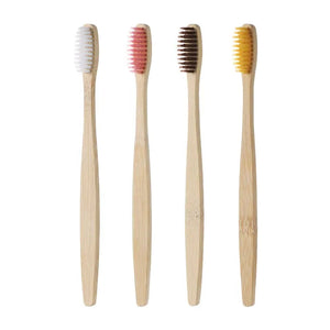 10-Pack Bamboo Toothbrush Set – Eco-Friendly, Biodegradable, Natural Oral Care