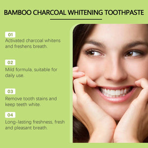 Bamboo Charcoal Toothpaste | Deep Cleansing, Stain Removal & Fresh Breath – 85g