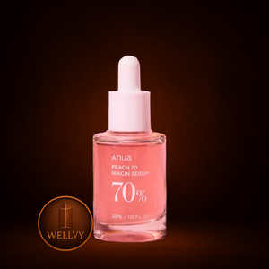 ANUA Peach 70 Niacinamide Serum – Brightening & Hydrating Vegan Face Serum (30ml) | 10% Niacinamide + Vitamin B3 | Korean Skincare for Radiant Skin wellvy wellness store