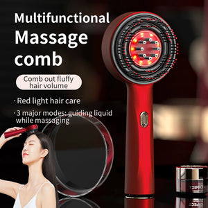 WELLVY Electric Massage Comb with Infrared Light Therapy – Scalp Massager for Hair Growth & Nourishment