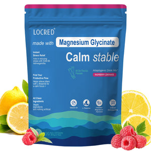 Magnesium Glycinate Powder – Stress Relief & Relaxation Drink | Raspberry Lemonade | 20 Packs WELLVY Wellness Store