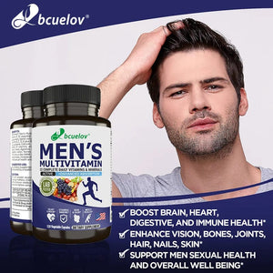 Bcuelov Men’s Multivitamin & Mineral Supplement - Daily Vitality Boost, 22 Nutrients - wellvy wellness store