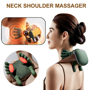 Electric Neck And Shoulder Muscle Massager Wireless Shoulder And Back Kneading Massage Shawl Neck Masajeador Relax Pain Relief wellvy store
