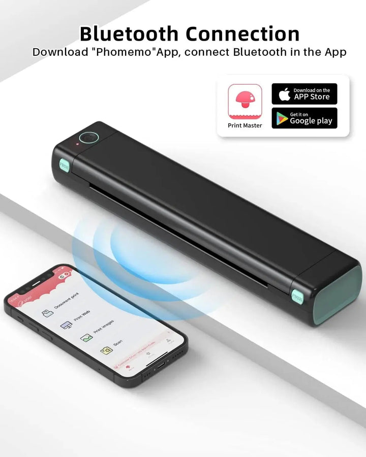 Phomemo M08F A4 Portable Thermal Printer Wireless Bluetooth