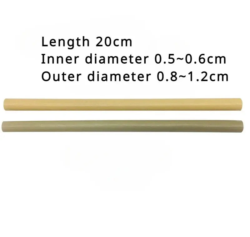 12pcs Reusable Bamboo Straws – Eco-Friendly Natural Drinking Straws + Brush