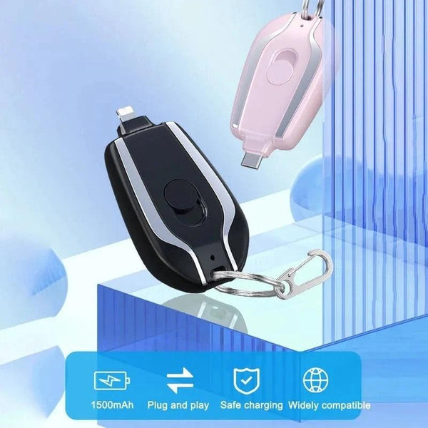 1500 mAh Mini Power Keychain Charger