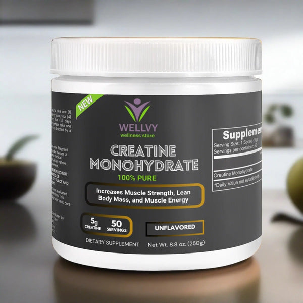 WELLVY Creatine Monohydrate Supplement : Pure Strength - wellvy wellness store