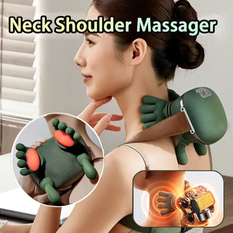 Electric Neck And Shoulder Muscle Massager Wireless Shoulder And Back Kneading Massage Shawl Neck Masajeador Relax Pain Relief wellvy store