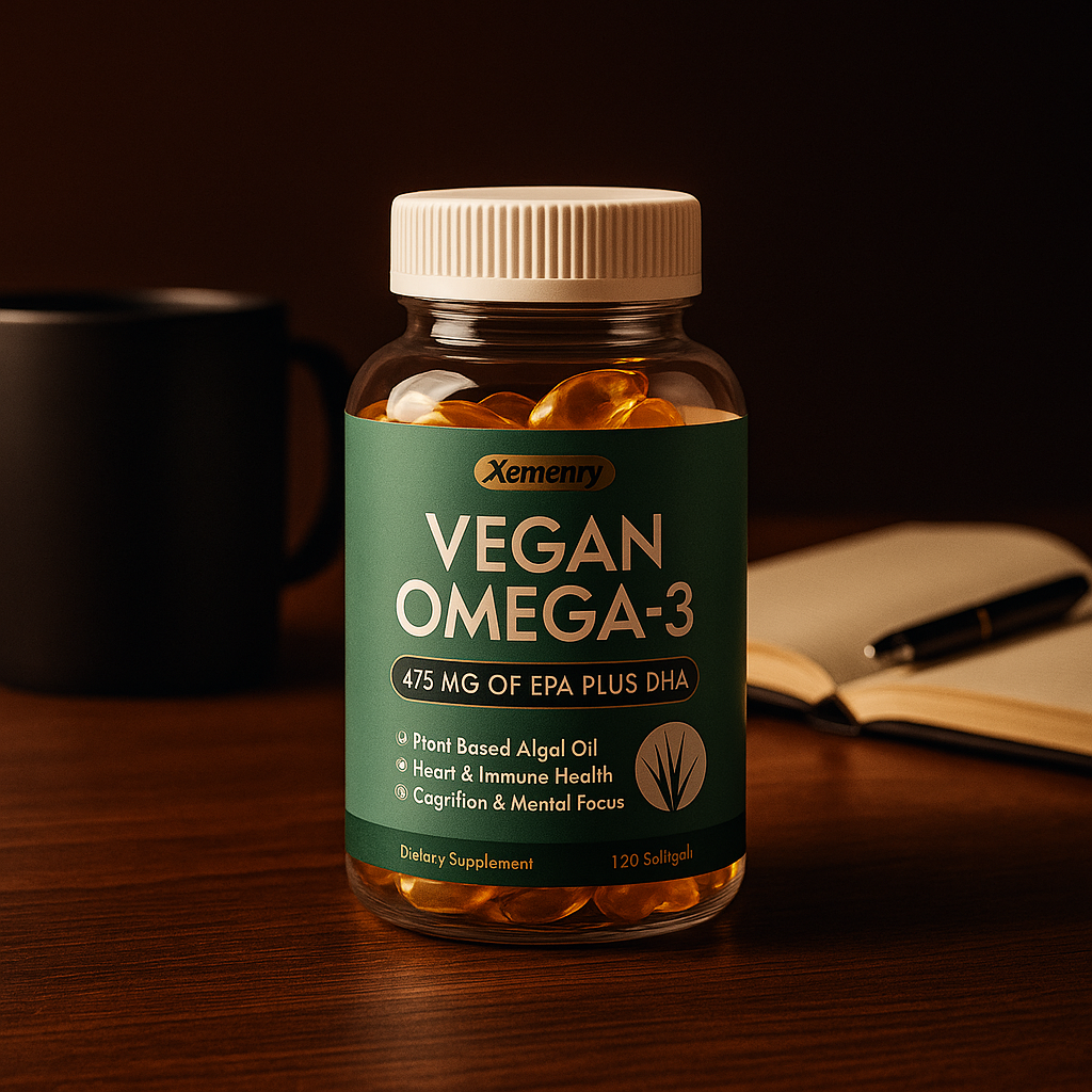 WELLVY Vegan Omega-3 — Plant-Based DHA & EPA for Cognitive, Cardiovascular, and Cellular Integrity wellvy store