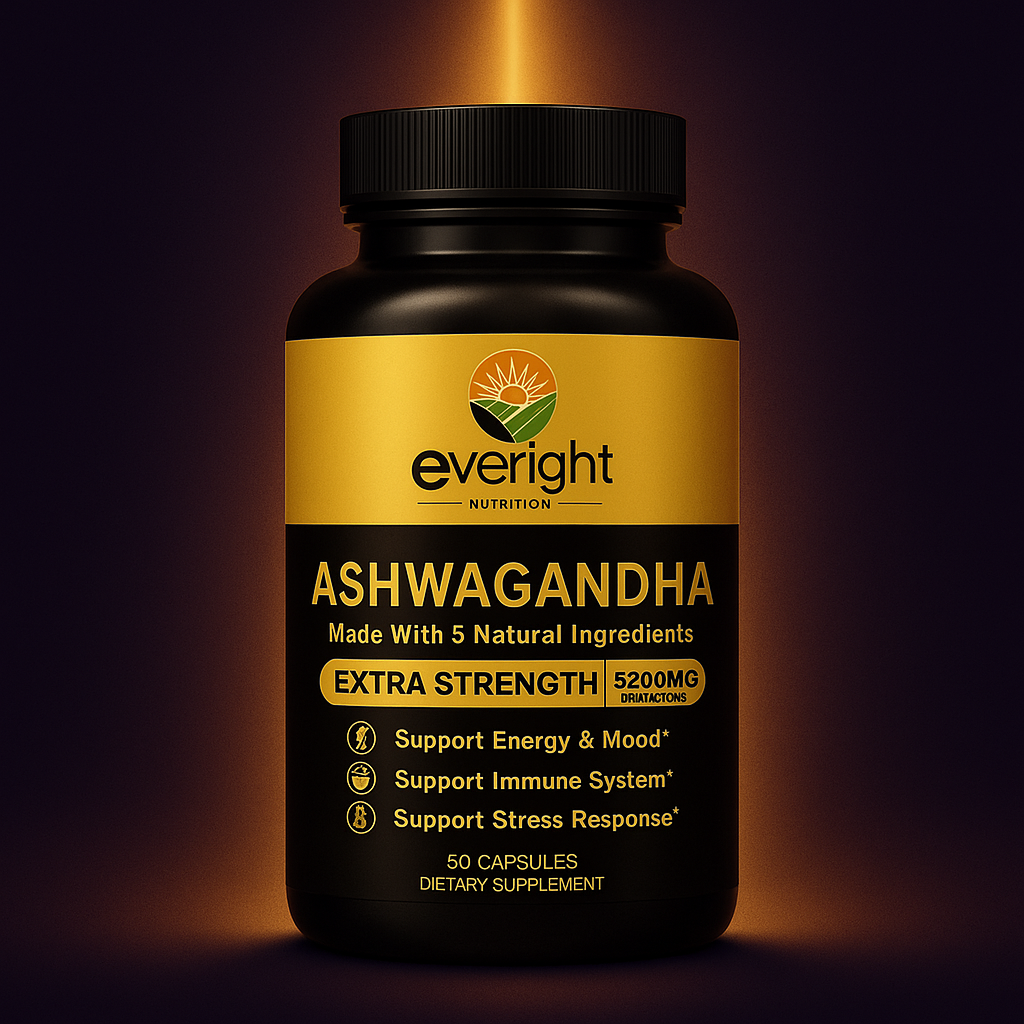 Everight Ashwagandha Complex – 5200mg 5-in-1 Energy, Stress & Immune Support wellvy wellness store