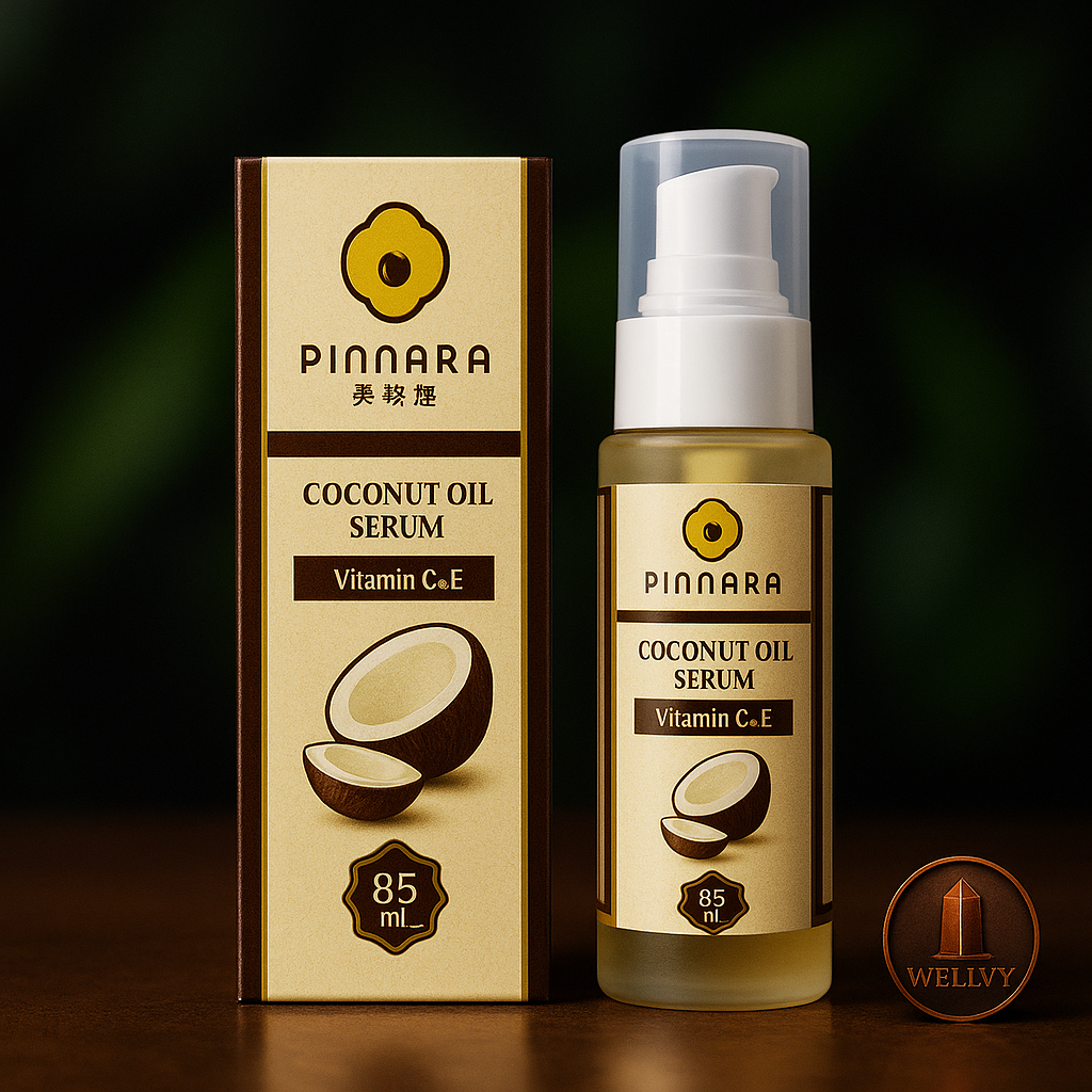 Pinnara Coconut Oil Serum: Skin & Hair Radiance with Vitamins C