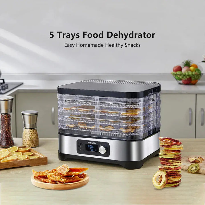 400W 6-Layer Stainless Steel Fruits Vegetable Dehydrator Jerky