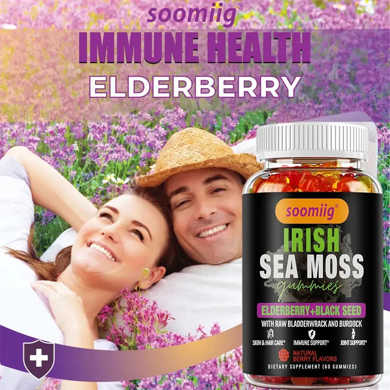 Soomiig Irish Sea Moss Gummies – 102 Nutrients for Joint, Skin, Heart & Immune Support