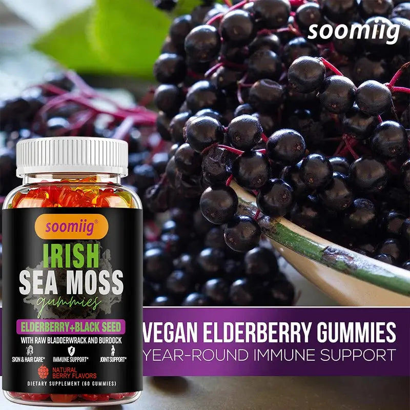 Soomiig Irish Sea Moss Gummies – 102 Nutrients for Joint, Skin, Heart & Immune Support