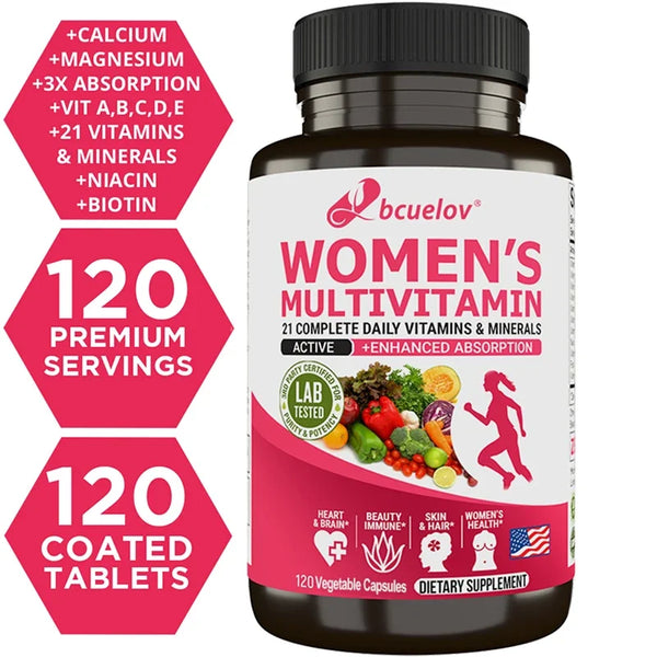 Bcuelov Women's Complete Multivitamin & Mineral Supplement
