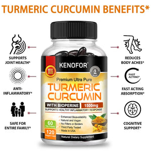 Kenofor Curcumin Antioxidant Capsules - wellvy wellness store