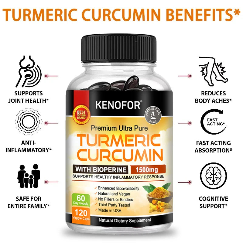 Kenofor Curcumin Antioxidant Capsules - wellvy wellness store