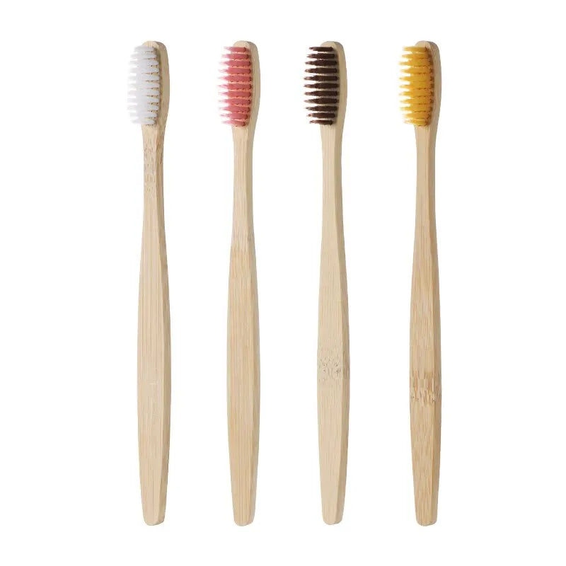 10-Pack Bamboo Toothbrush Set – Eco-Friendly, Biodegradable, Natural Oral Care