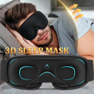 WELLVY 3D Contoured Sleep Mask – 100% Light Blocking, Ultra-Soft, Breathable Eye Mask for Deep Sleep, Travel & Relaxation