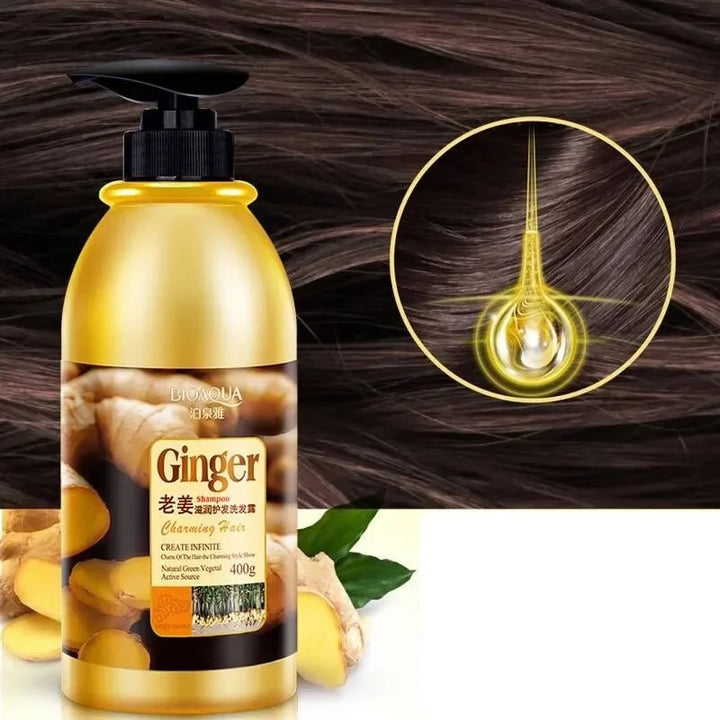 Ginger Herbal Hair Shampoo: Growth & Scalp Care - wellvy wellness store