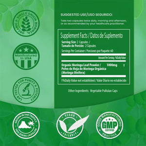 Pure Organic Moringa Capsules by XEMENRY - Premium Nutrient-Rich Dietary Supplement - wellvy wellness store