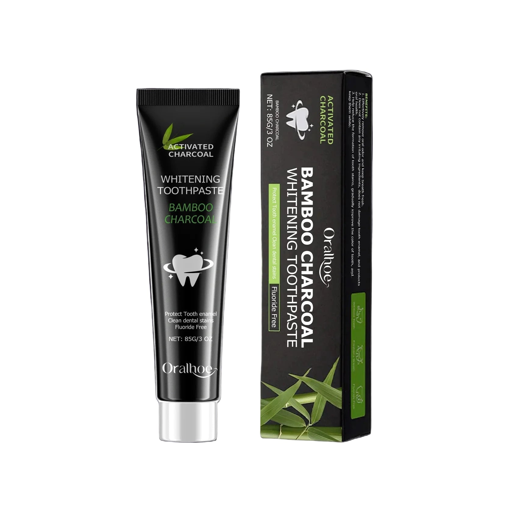 Bamboo Charcoal Toothpaste | Deep Cleansing, Stain Removal & Fresh Breath – 85g