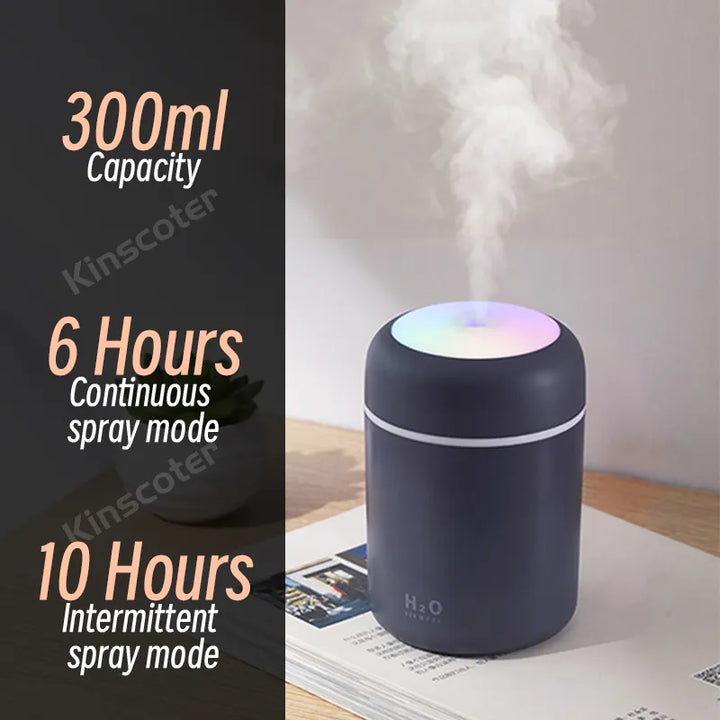 Kinscoter Portable USB Aroma Diffuser - Cool Mist H2O Air Humidifier - wellvy wellness store