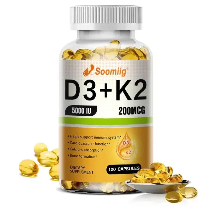 SOOMIIG Vitamin D3 + K2 Capsules: Bone & Immune Support - wellvy wellness store