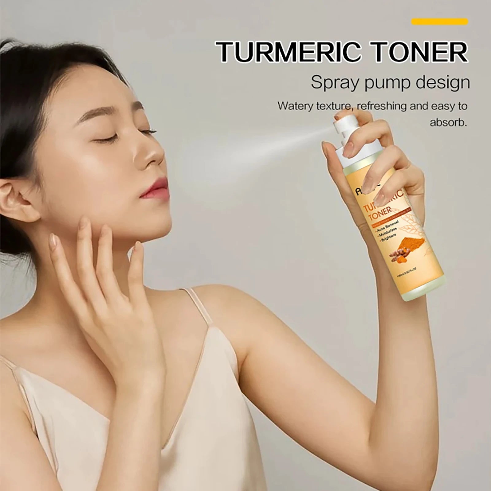 AILKE Organic Turmeric Vitamin C Facial Essence Toner – Anti-Acne, Brightening & Hydrating (100ml)