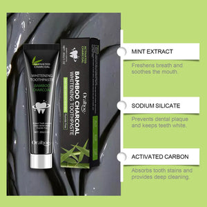 Bamboo Charcoal Toothpaste | Deep Cleansing, Stain Removal & Fresh Breath – 85g