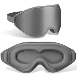 WELLVY 3D Contoured Sleep Mask – 100% Light Blocking, Ultra-Soft, Breathable Eye Mask for Deep Sleep, Travel & Relaxation