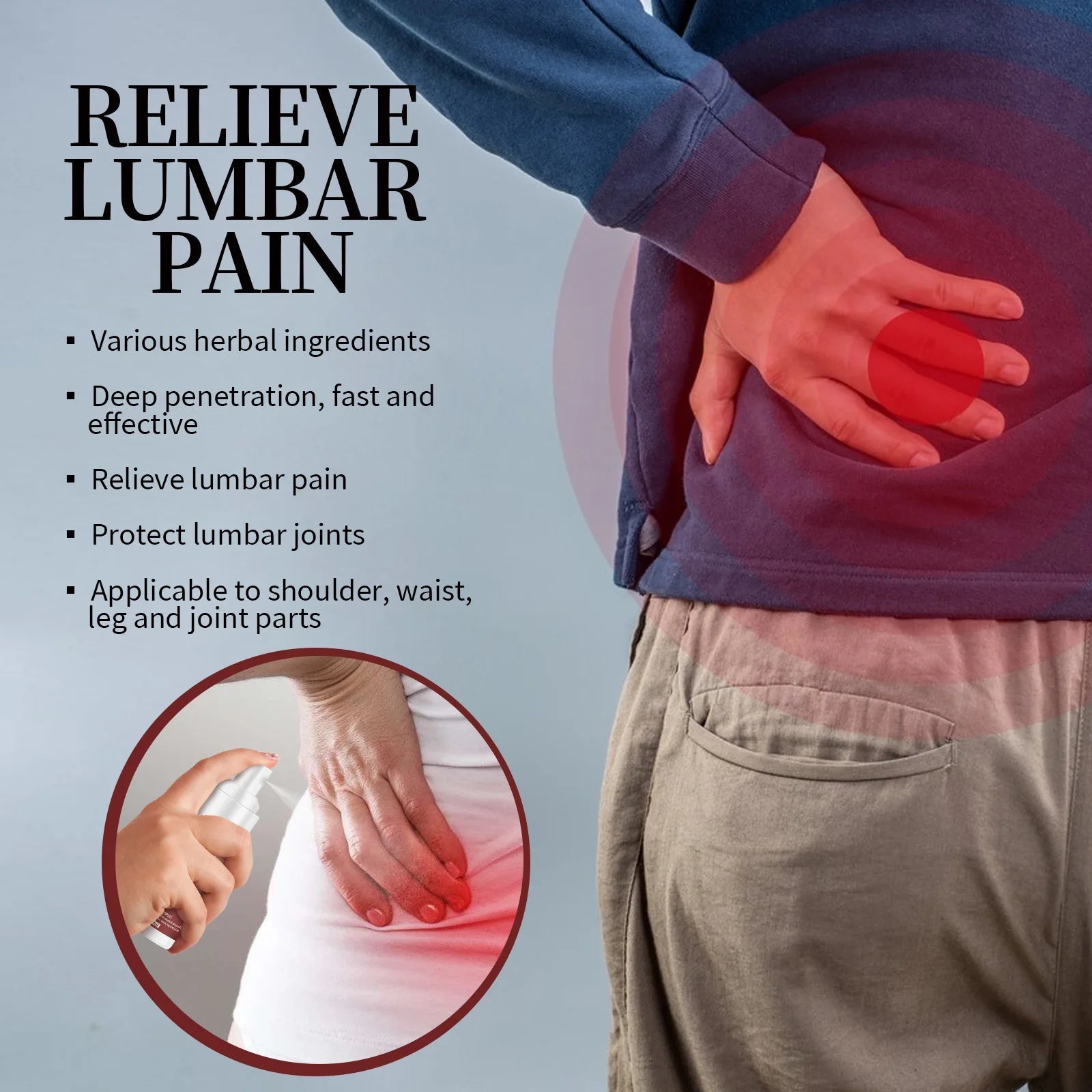 South Moon Pain Relief Spray – Targeted Therapy for Lumbar, Shoulder, Neck & Joint Discomfort