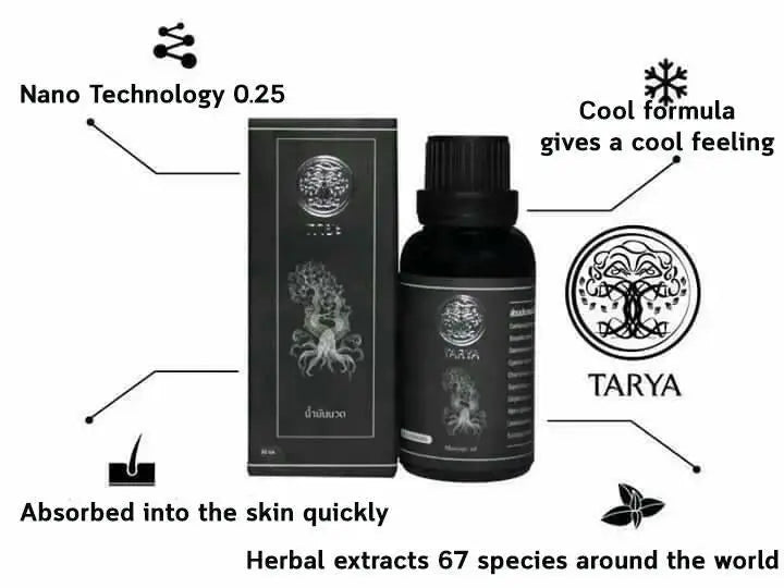 TARYA Herbal Massage Oil – Shaolin Temple Secret Formula | 100% Natural Extracts | 30ml