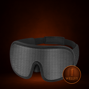 WELLVY 3D Contoured Sleep Mask – 100% Light Blocking, Ultra-Soft, Breathable Eye Mask for Deep Sleep, Travel & Relaxation wellvy wellness store