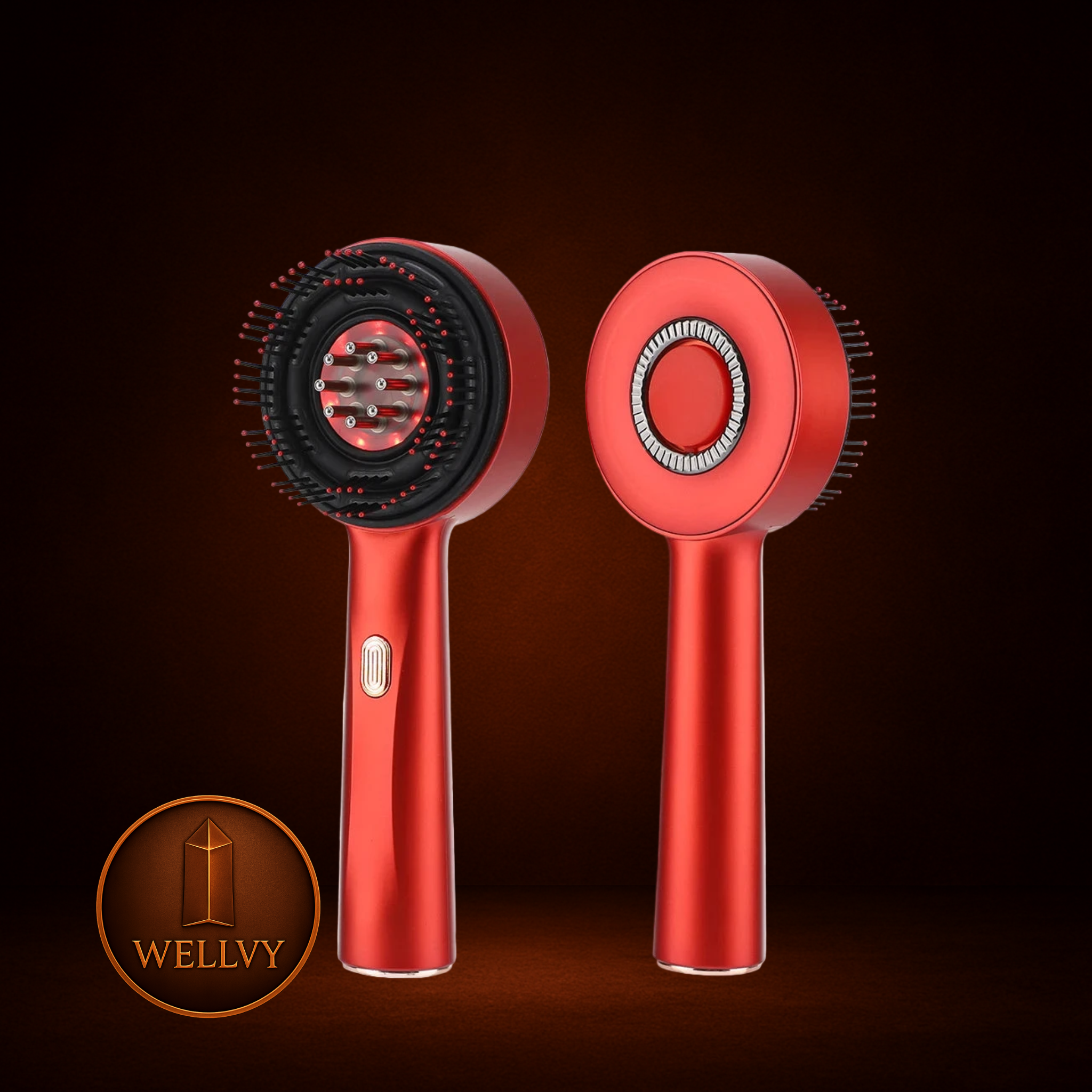 WELLVY Electric Massage Comb with Infrared Light Therapy – Scalp Massager for Hair Growth & Nourishment wellvy wellness store