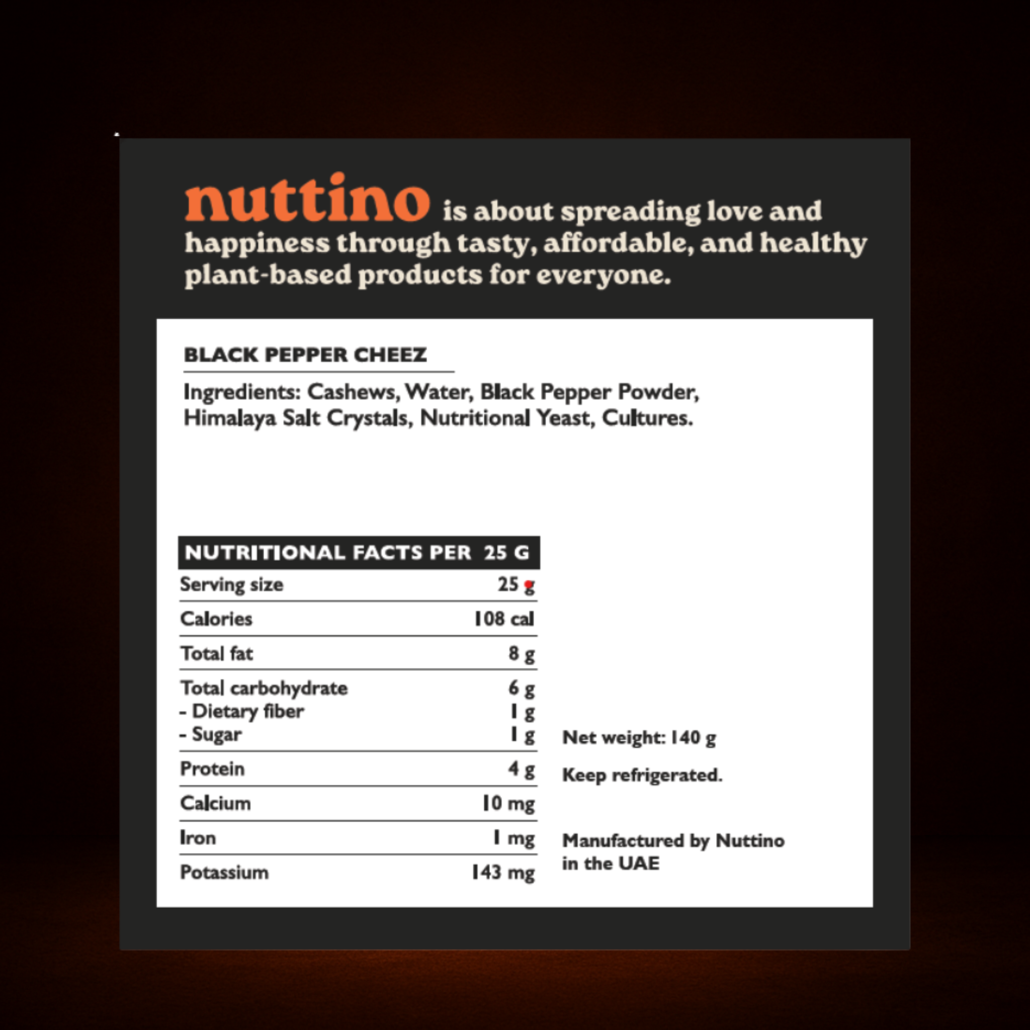 Nuttino Vegan Paprika Chili Cheese 140g wellvy store