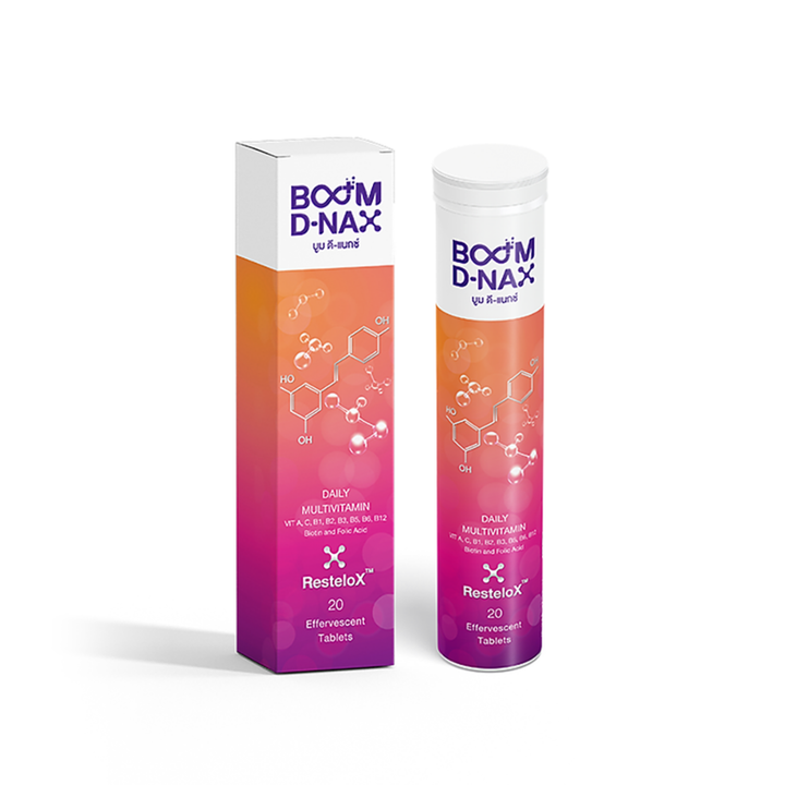 Boom D-NAX: Immune Support and Anti-Aging Multivitamin Effervescent Tablets