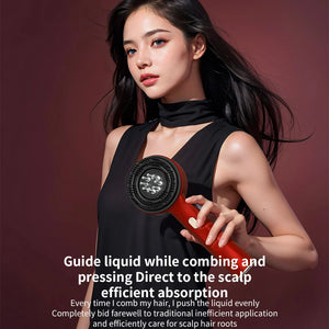 WELLVY Electric Massage Comb with Infrared Light Therapy – Scalp Massager for Hair Growth & Nourishment