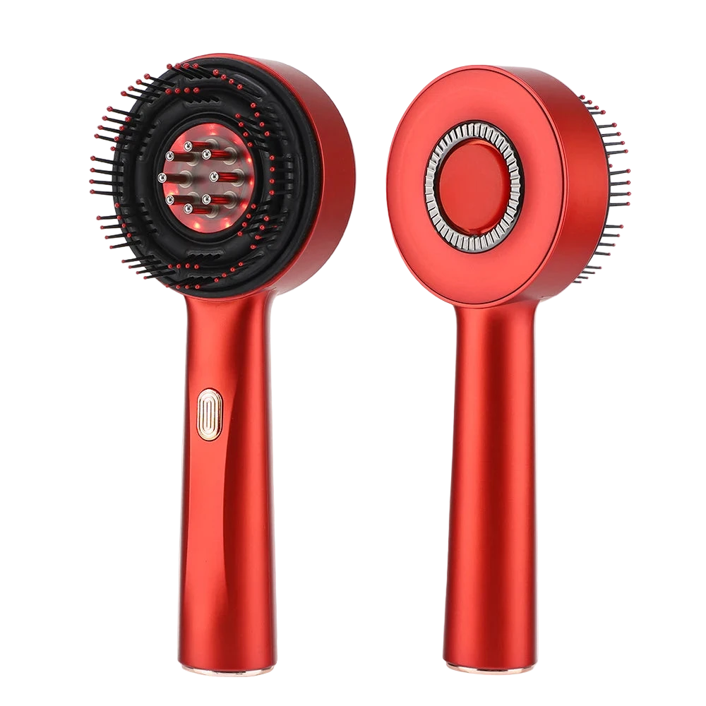 WELLVY Electric Massage Comb with Infrared Light Therapy – Scalp Massager for Hair Growth & Nourishment