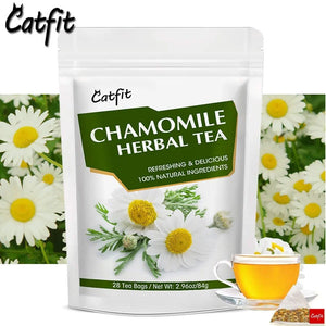 CatFit Natural Chamomile Tea | Stress Relief, Skin Care & Digestive Support | Cough & Breathing Aid - wellvy wellness store