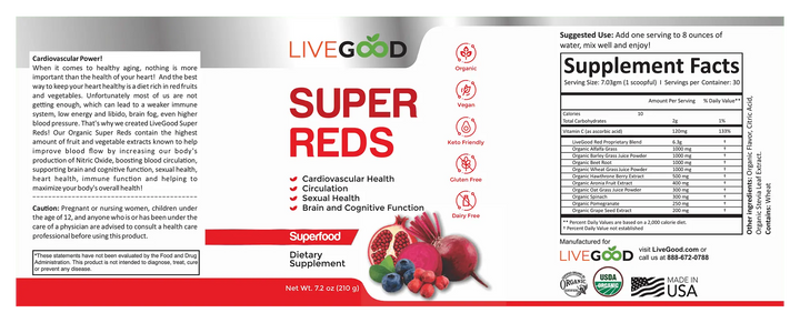 LIVEGOOD ORGANIC SUPER REDS - wellvy wellness store