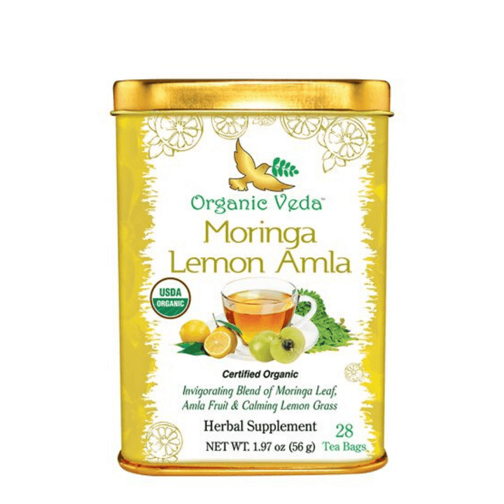 Organic Veda Moringa Lemon Amla Tea - wellvy wellness store