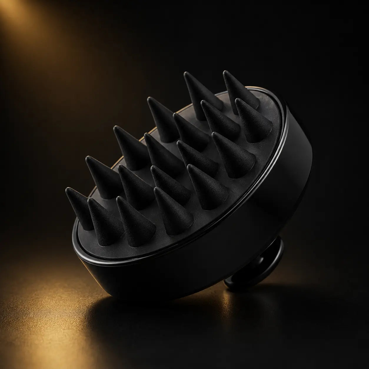 Black hair dryer diffuser on a dark background