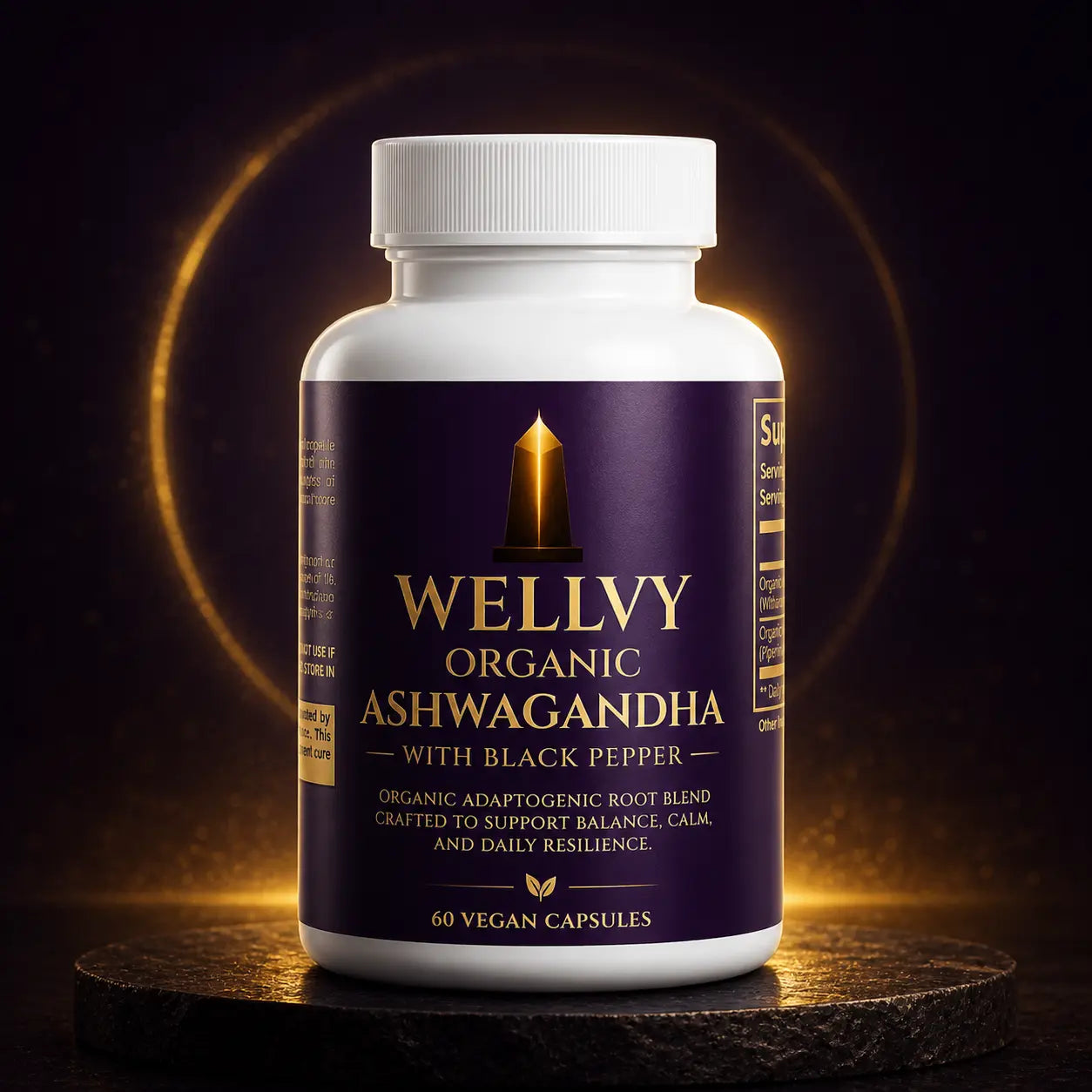 WELLVY Organic Ashwagandha Capsules