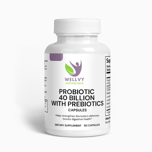 WELLVY Probiotic 40 Billion with Prebiotics
