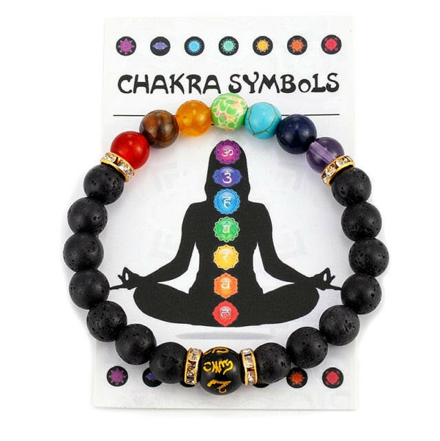 7 Chakra Bracelet Natural Crystal Healing Anxiety - wellvy wellness store