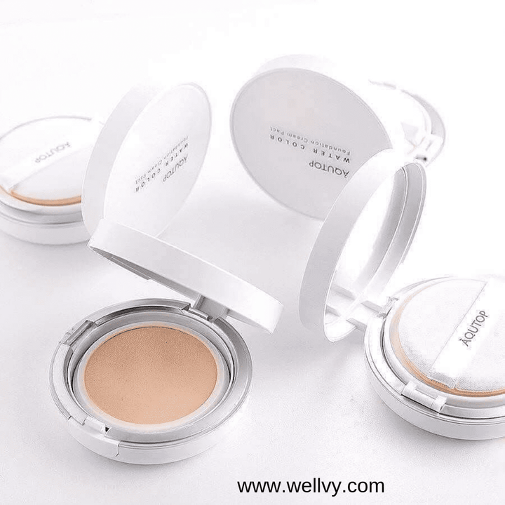 Aqutop Water Color Foundation Cream Pact - WELLVY wellness & beauty
