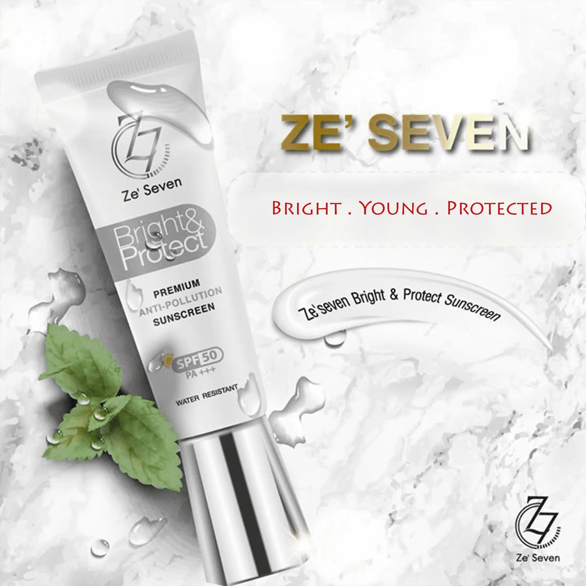 ZE'SEVEN BRIGHT & PROTECT SUNSCREEN SPF50 PA - WELLVY wellness & beauty